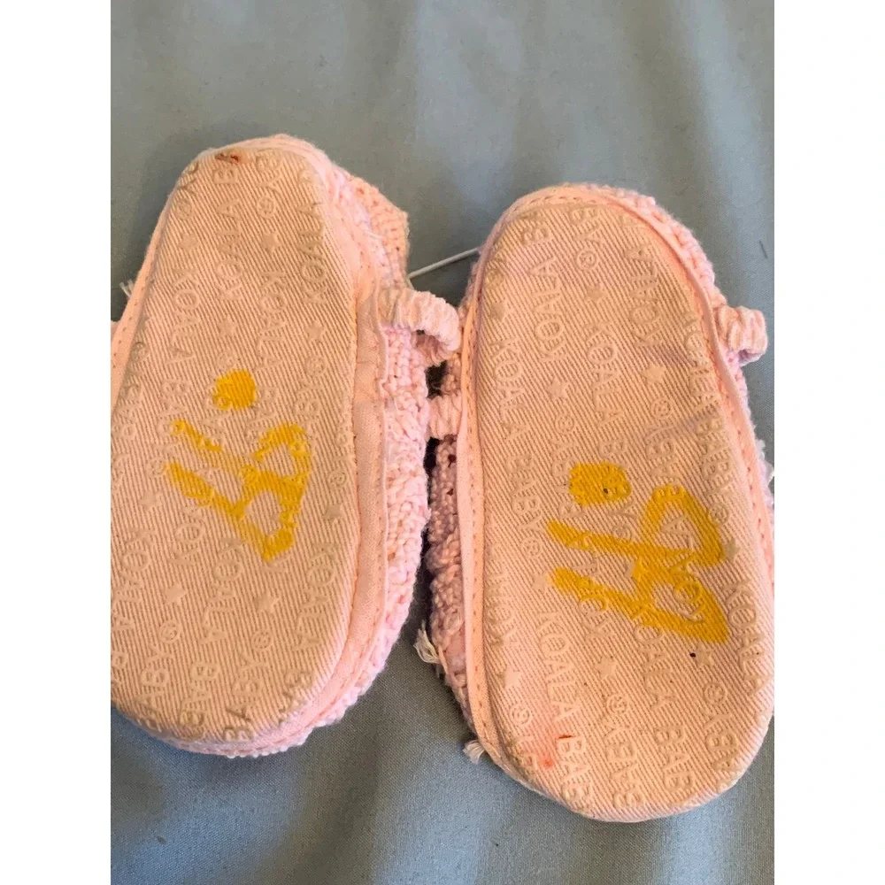 Child of Mine Carters Moccasins & Koala Baby Pink Crochet Shoes Lot 3-6M